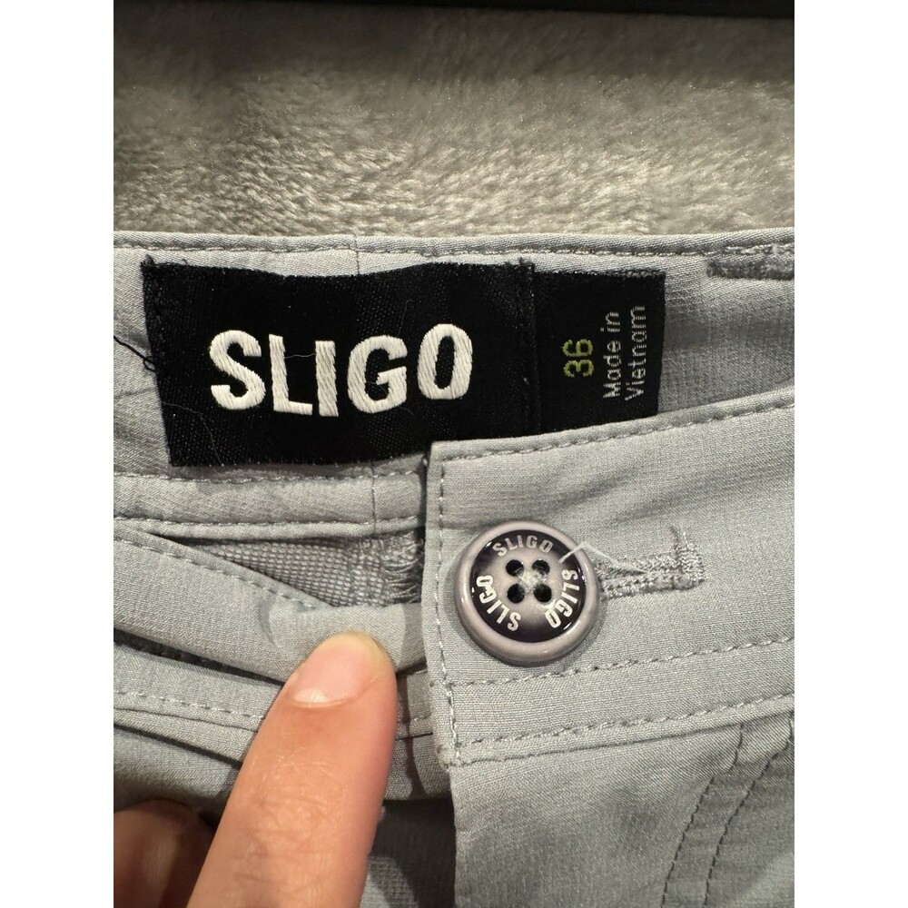 Sligo Mens Golf Shorts Lightweight Casual Gray Size 36 Performance Preppy - Picture 6 of 9